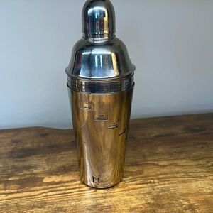 Pottery Barn Dial a Drink‎ Cocktail Shaker 11” Stainless Steel